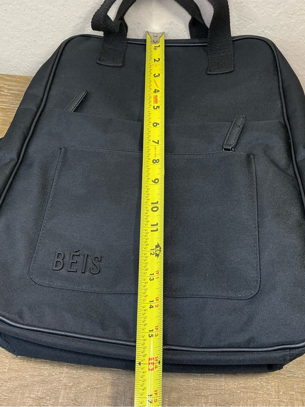 BEIS The Expandable Backpack in Black - Picture 10 of 12